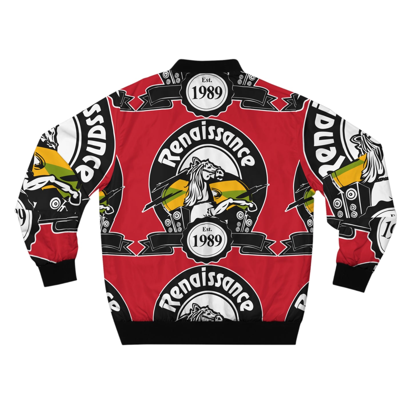 All Over Print Men's Red AOP Bomber Jacket