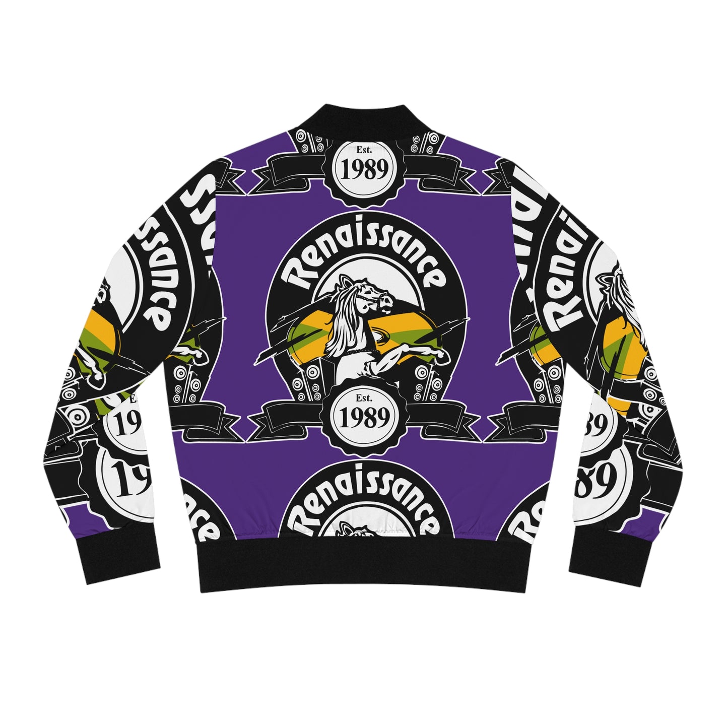 All Over Print Women's Purple Renaissance Bomber Jacket (AOP)