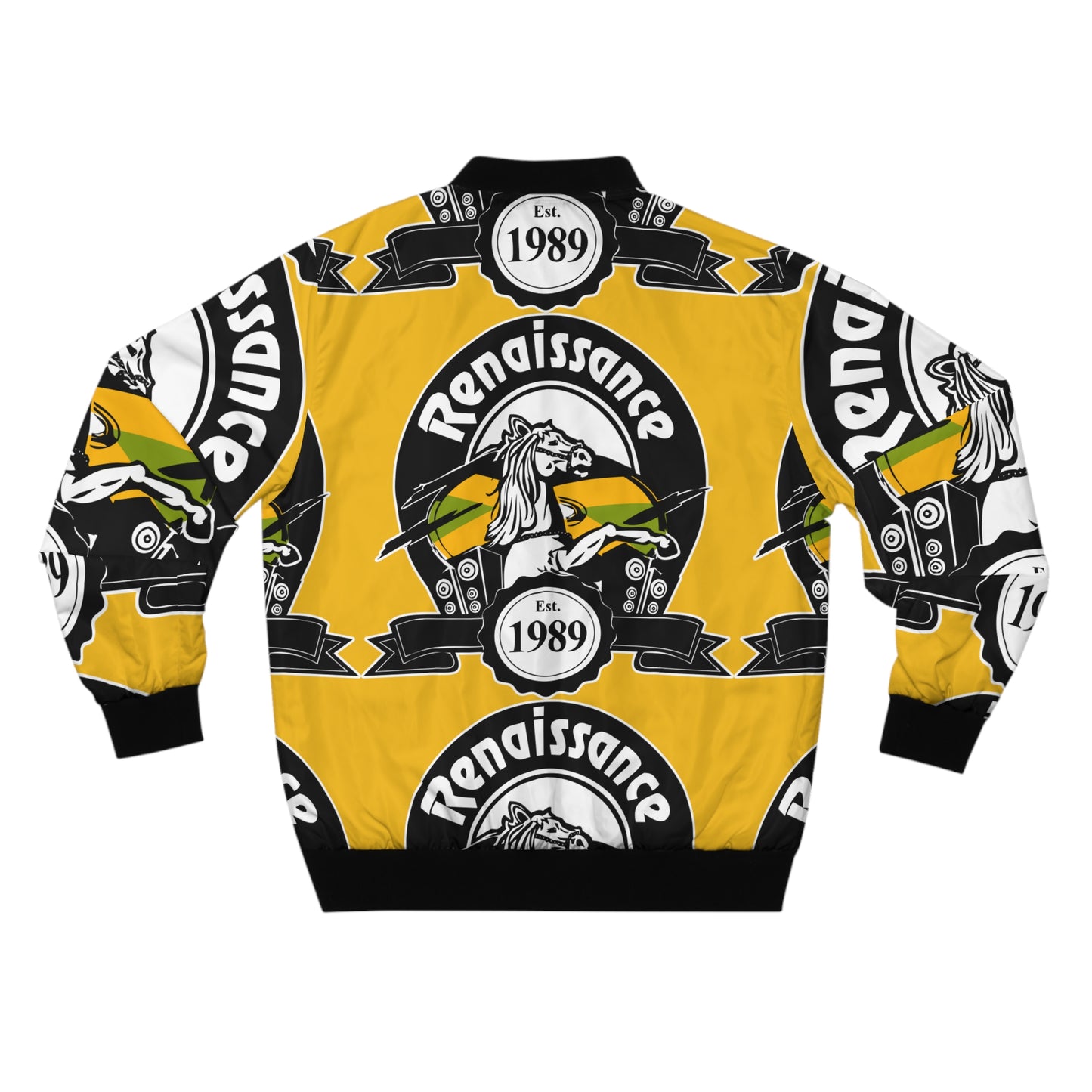 All Over Print Men's Yellow AOP Bomber Jacket