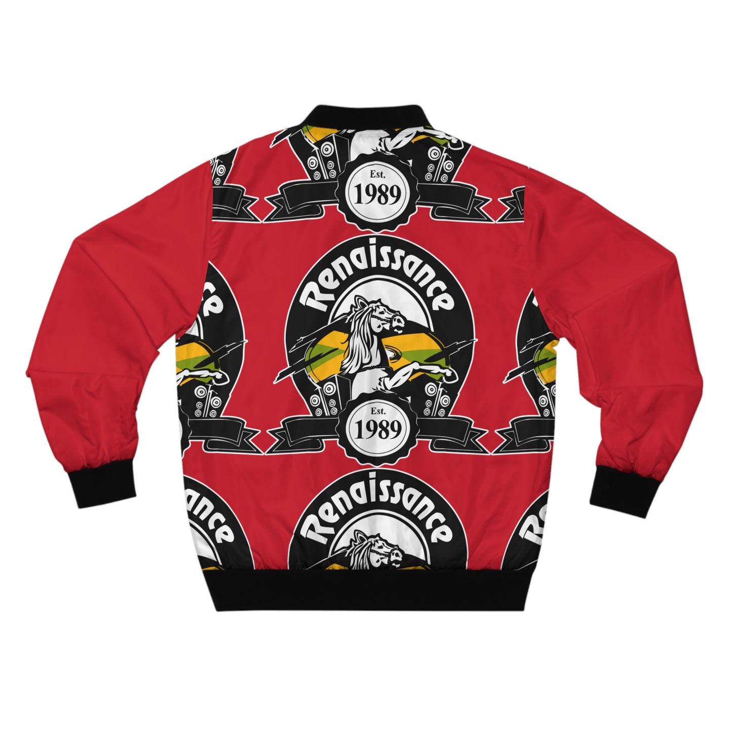 All Back Print Men's Red AOP Bomber Jacket