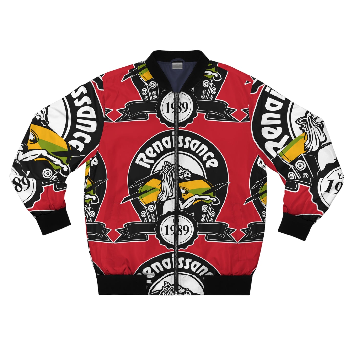 All Over Print Men's Red AOP Bomber Jacket