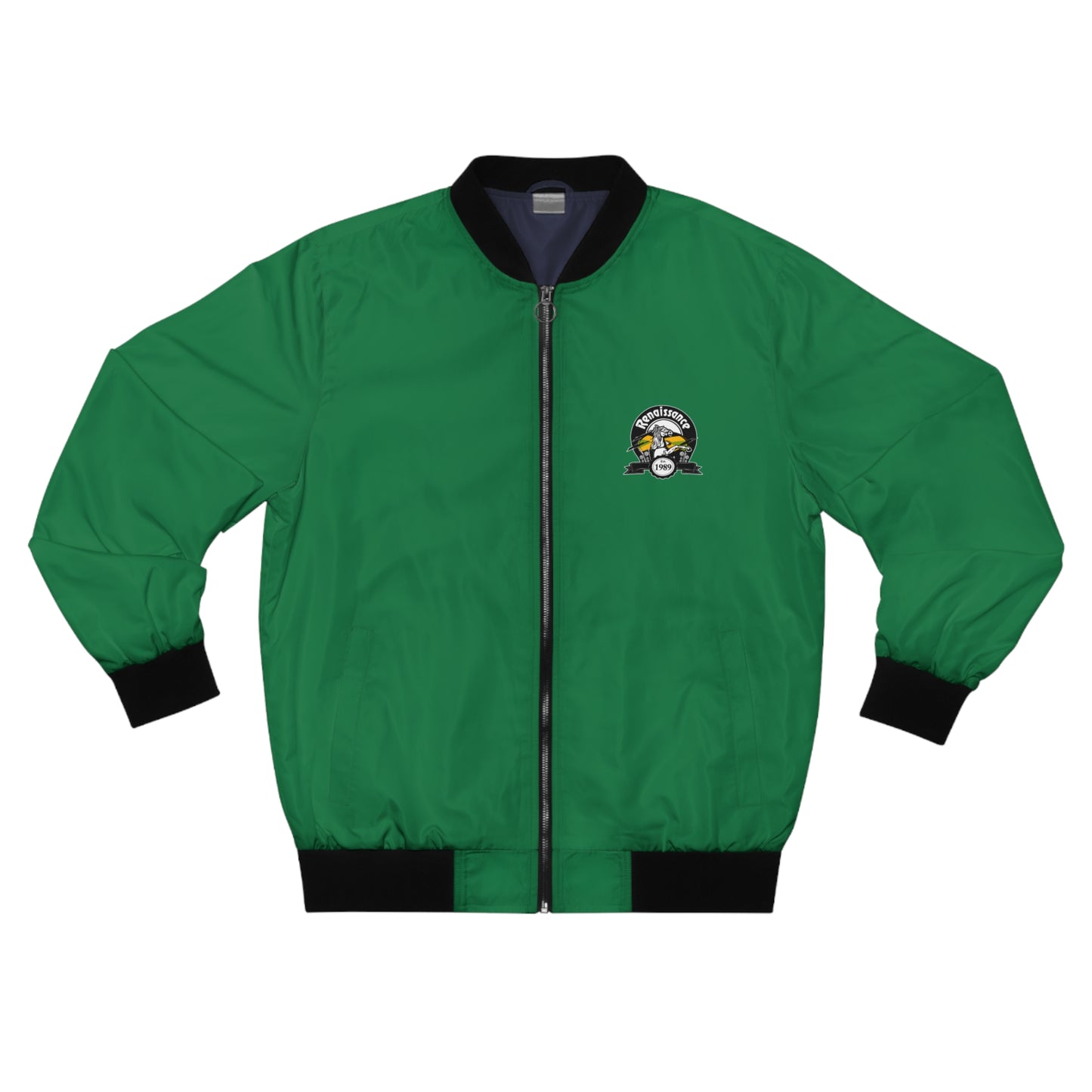Renaissance Single Print Men's Green AOP Bomber Jacket