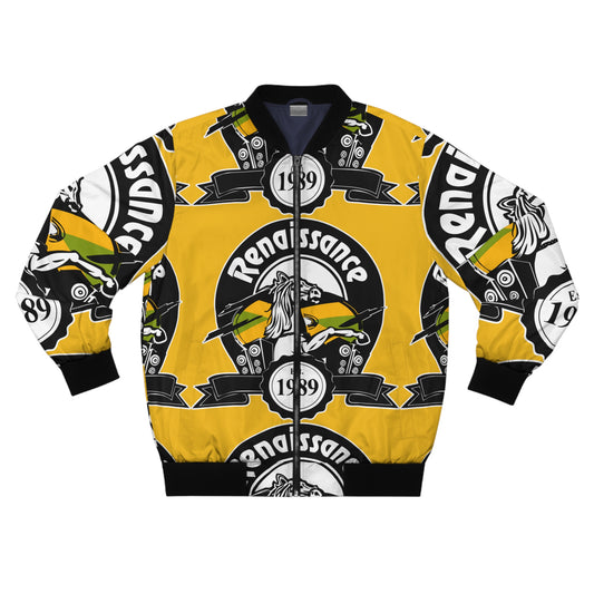 All Over Print Men's Yellow AOP Bomber Jacket