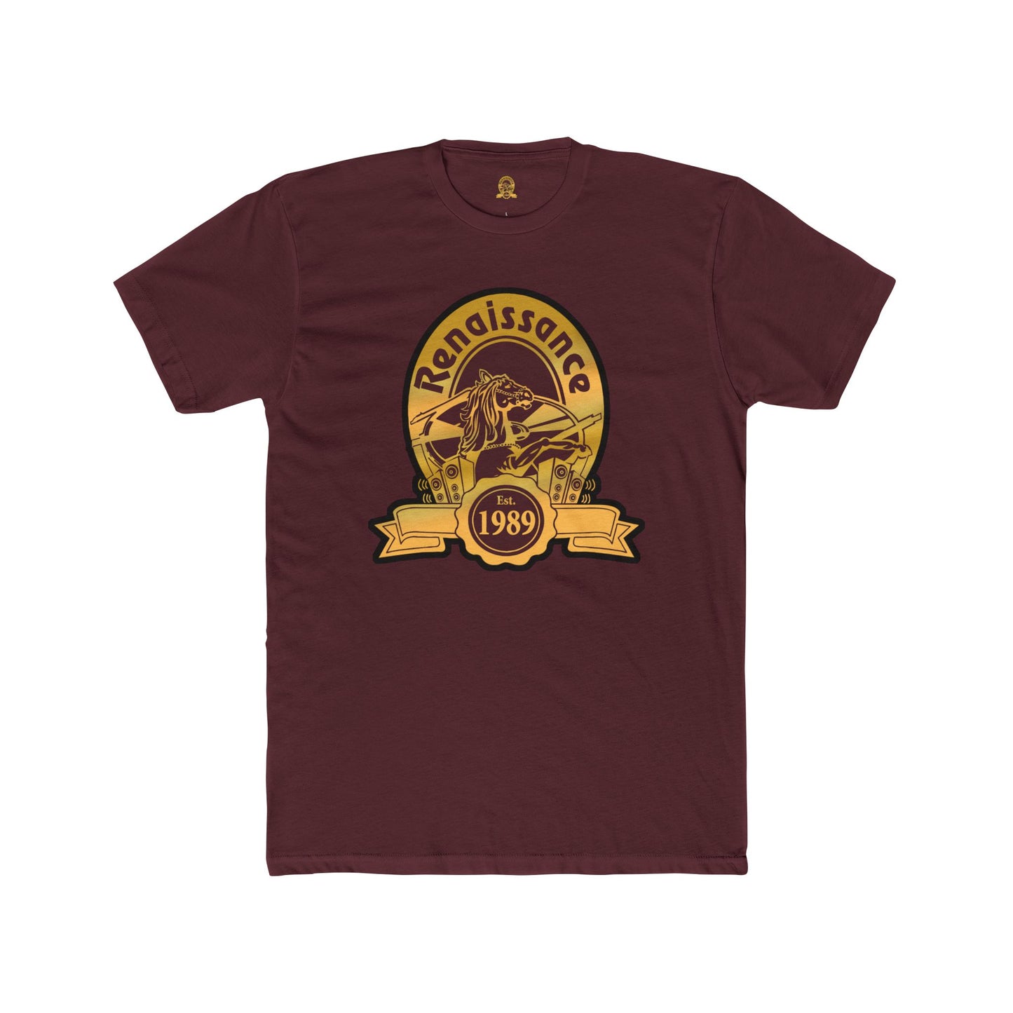 Gold Front Renaissance 1989 Tee, Vintage Graphic Shirt, Unisex Cotton Crew, Retro Style Top, Gift for Music Lovers, Casual Daywear