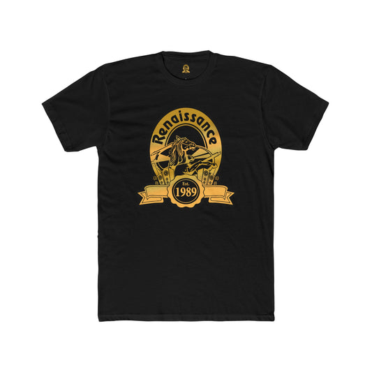 Gold Front Renaissance 1989 Tee, Vintage Graphic Shirt, Unisex Cotton Crew, Retro Style Top, Gift for Music Lovers, Casual Daywear