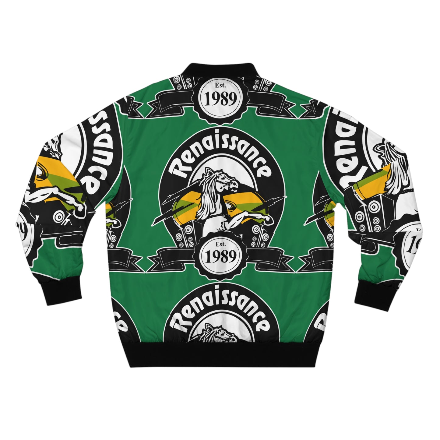 All Over Print Men's Green AOP Bomber Jacket