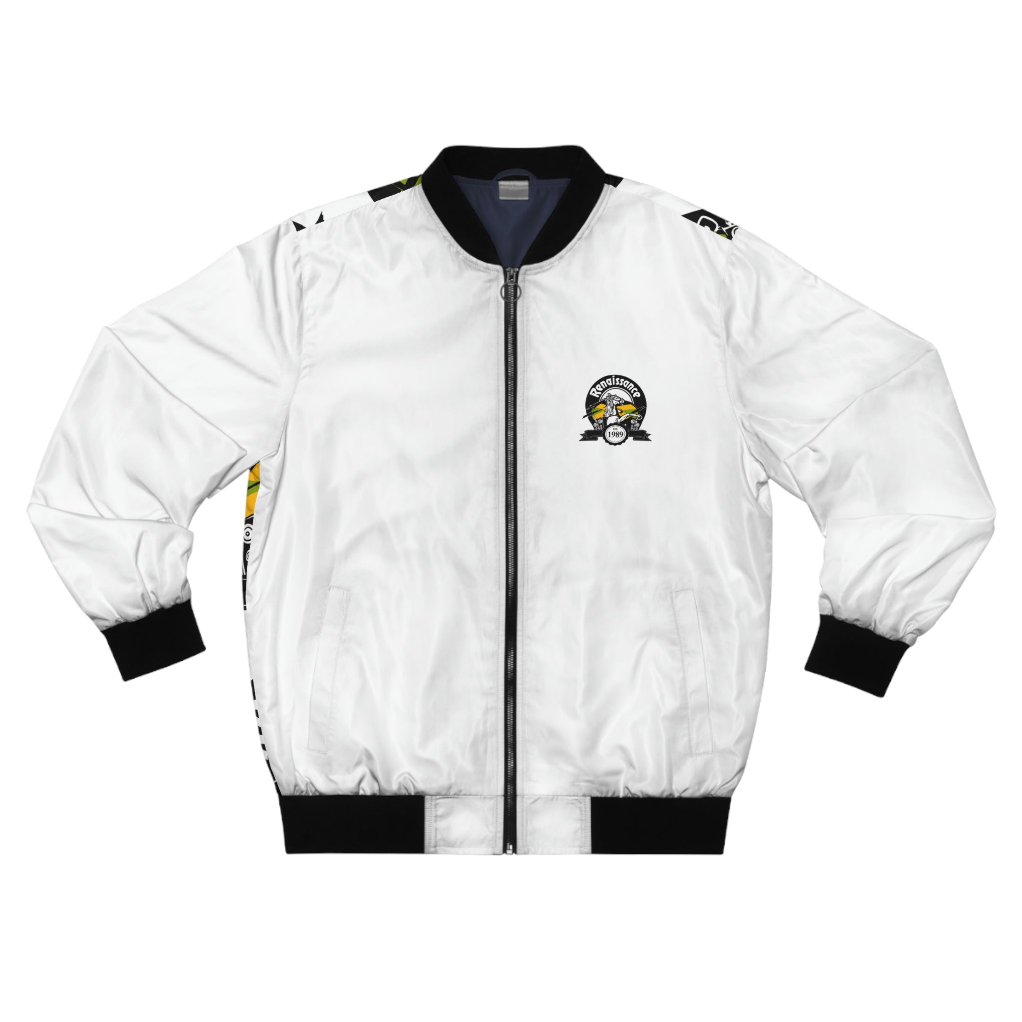 All white bomber jacket sale