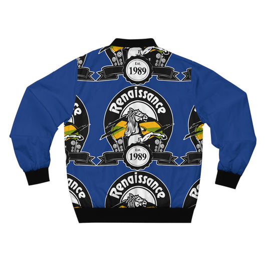 Renaissance All Back Print Blue Men's AOP Bomber Jacket