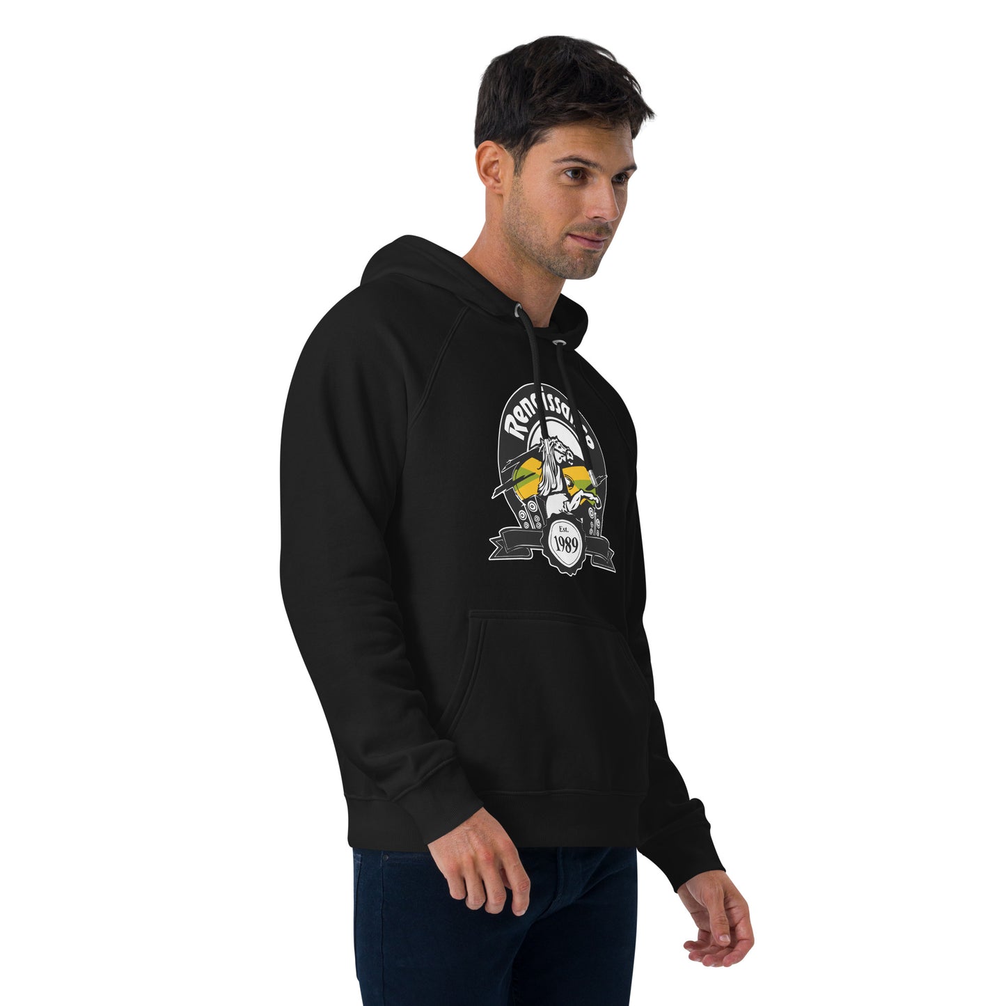 Renaissance Sound Logo Unisex eco raglan hoodie